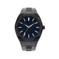Men's business watch with stainless steel frosted case and luminous hands in silver, gold or black
