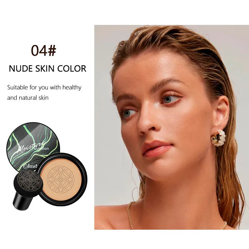 Air cushion BB cream with mushroom sponge in compact case, Ivory 01 shade