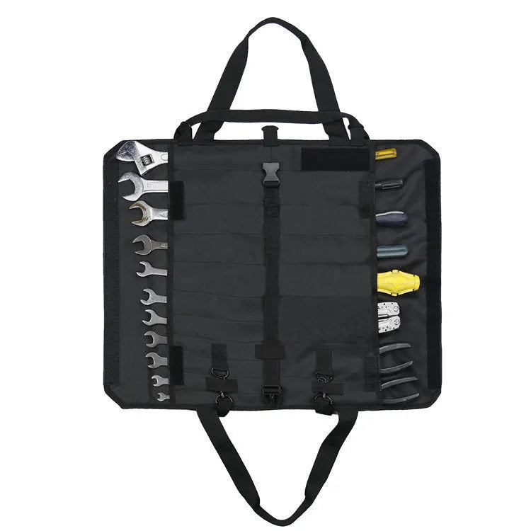 Large car hanging bag in 600D Oxford cloth, 41 x 48.5cm seat-back organiser with multi-pocket tool storage, khaki or black