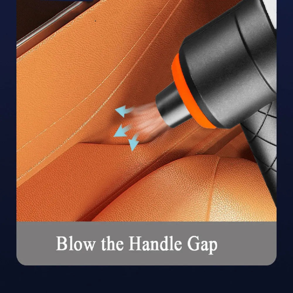 Mini car vacuum cleaner wireless strong suction black handheld for car interior cleaning