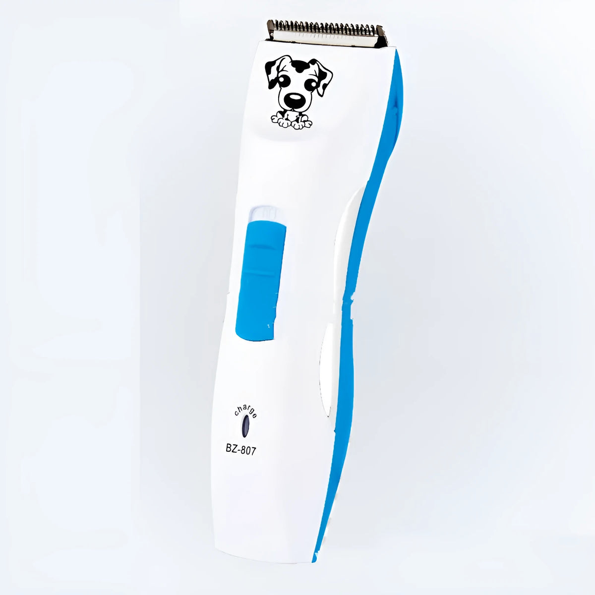 Rechargeable pet hair clipper BZ-807 with four limit combs, stainless steel blade, in blue colour