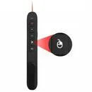 Flying Squirrel black ABS page turning pen laser pointer, 139 x 19 x 21 mm, with mini receiver