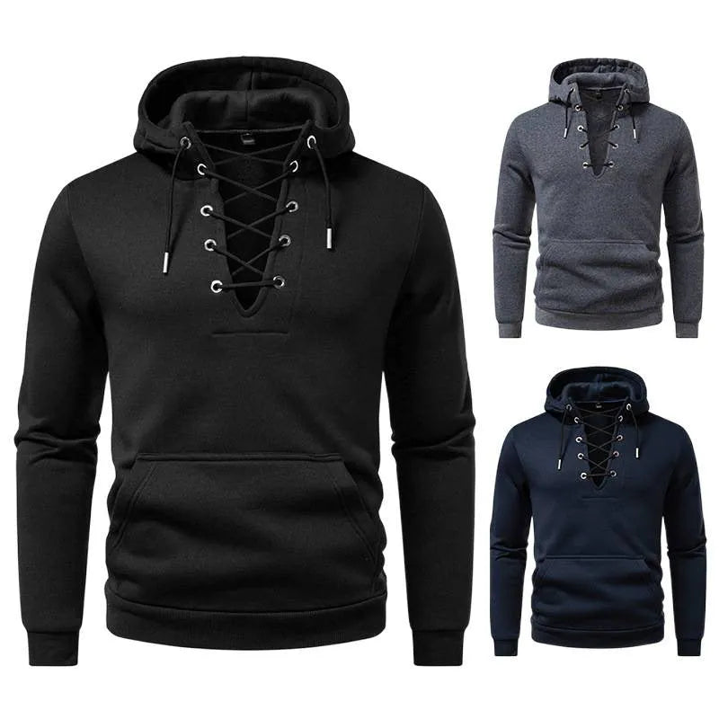 Men's zipper design casual hooded drawstring sweatshirt in dark gray slim fit polyester fiber