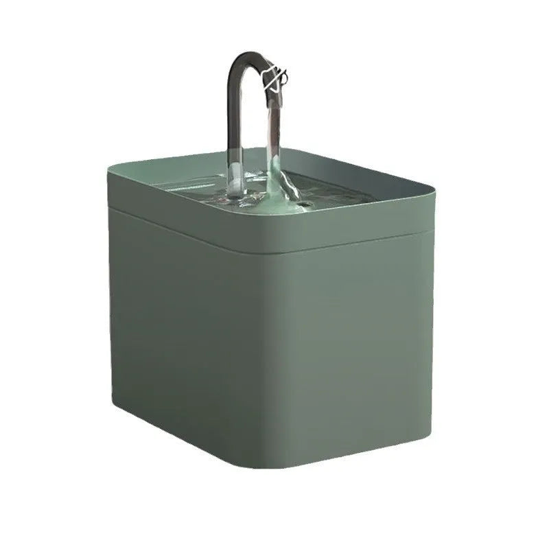 Cat water fountain with automatic circulation, frosted blue crystal bowl, 1500ml capacity, mute pump