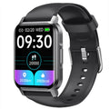M2 smartwatch with black silicone strap and colour screen displaying health metrics.