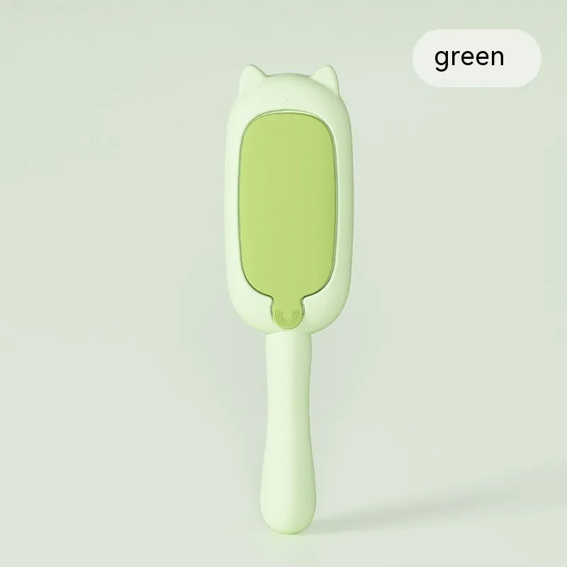 Compact pet dog cat hair brush electrostatic adsorption two-way roller 22x6x5.5cm ABS HIPS green blue yellow