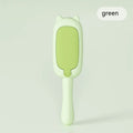Compact pet dog cat hair brush electrostatic adsorption two-way roller 22x6x5.5cm ABS HIPS green blue yellow