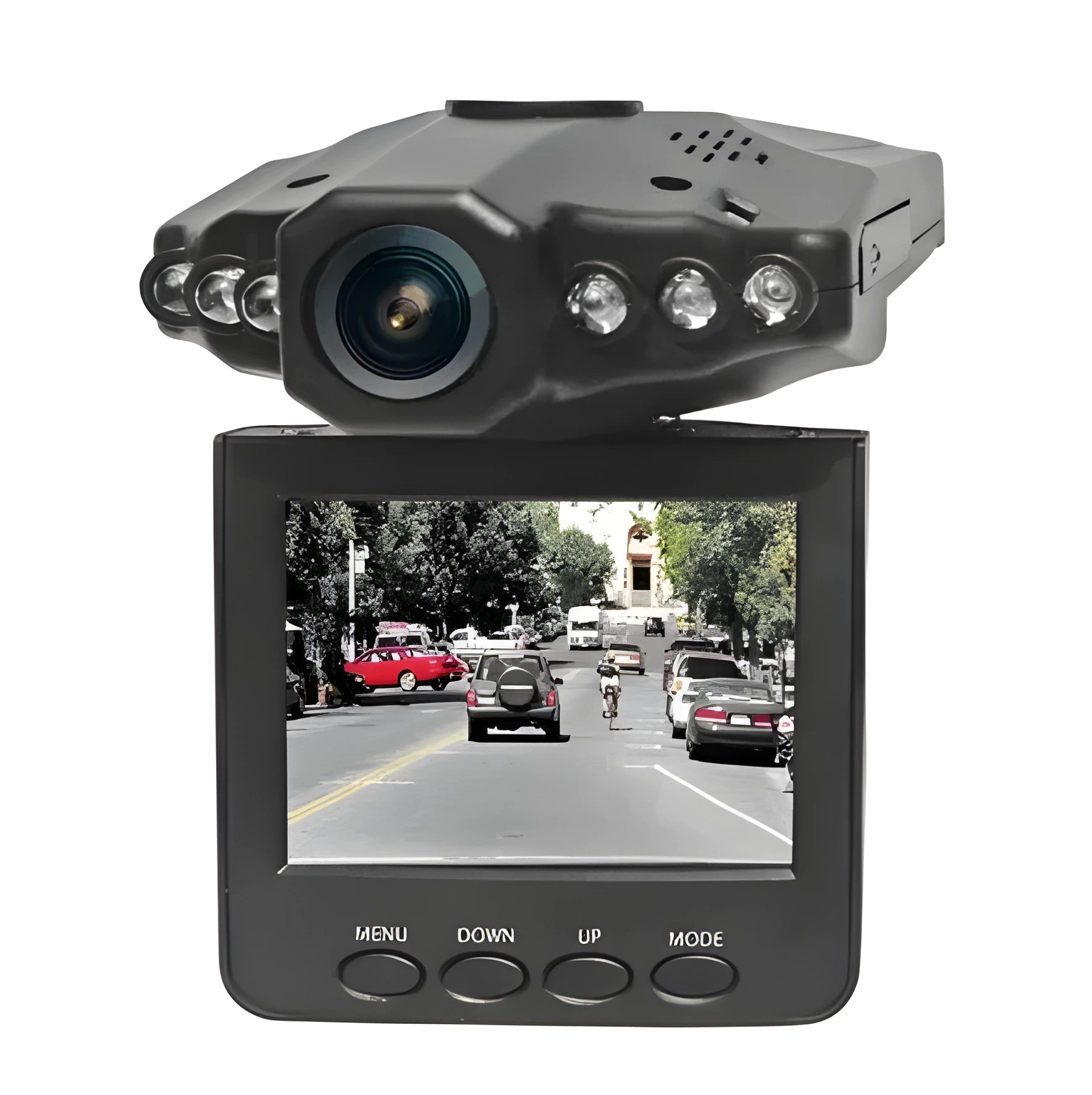 H198 HD car DVR with aircraft nose design and 2.4-inch screen