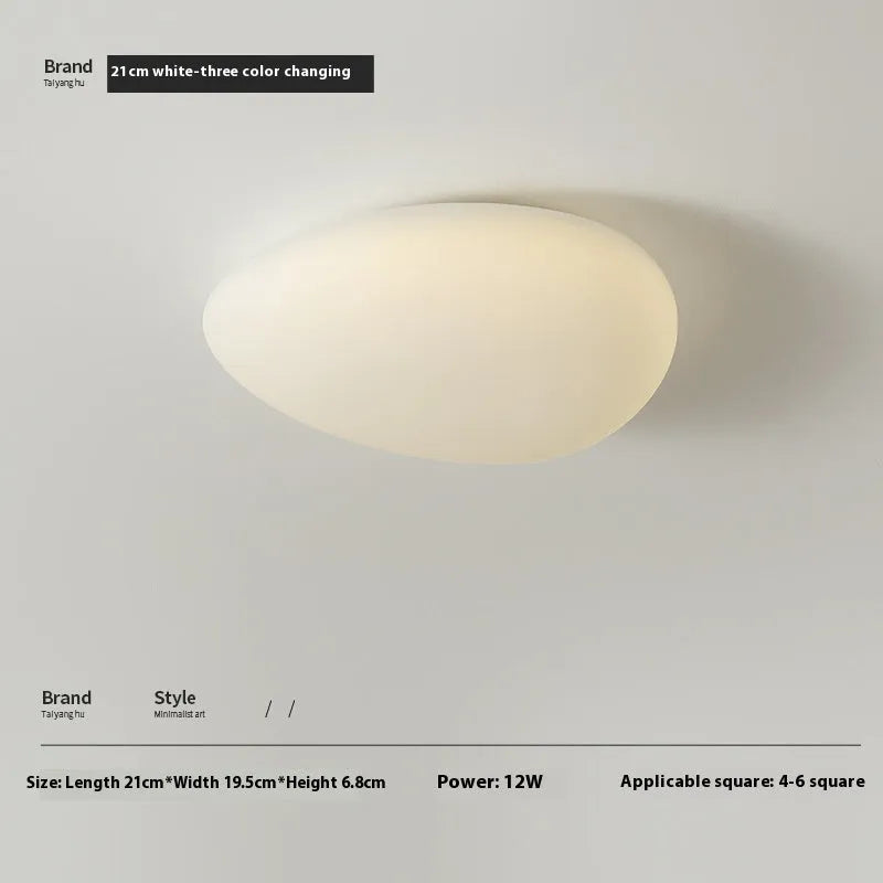 Modern minimalist LED ceiling light in White Endless finish for master bedroom 10-15 square metres