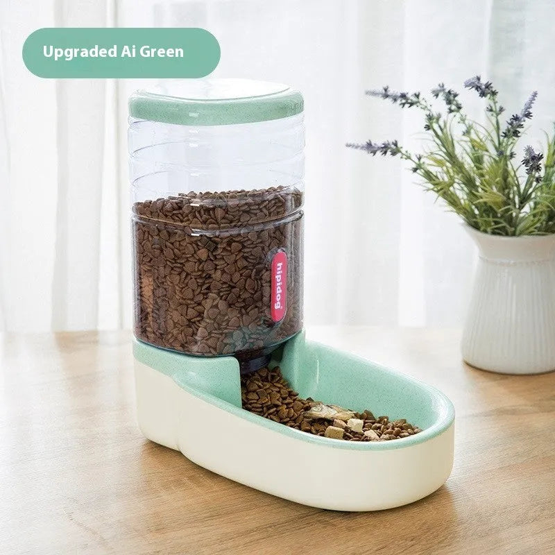 Grey automatic pet water dispenser with 3.8L capacity for cats and dogs