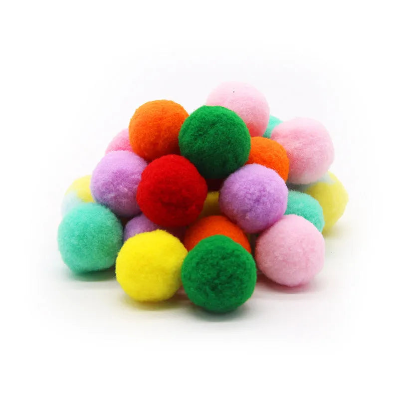 Pet toy launching gun with soft plush yarn balls for interactive dog play