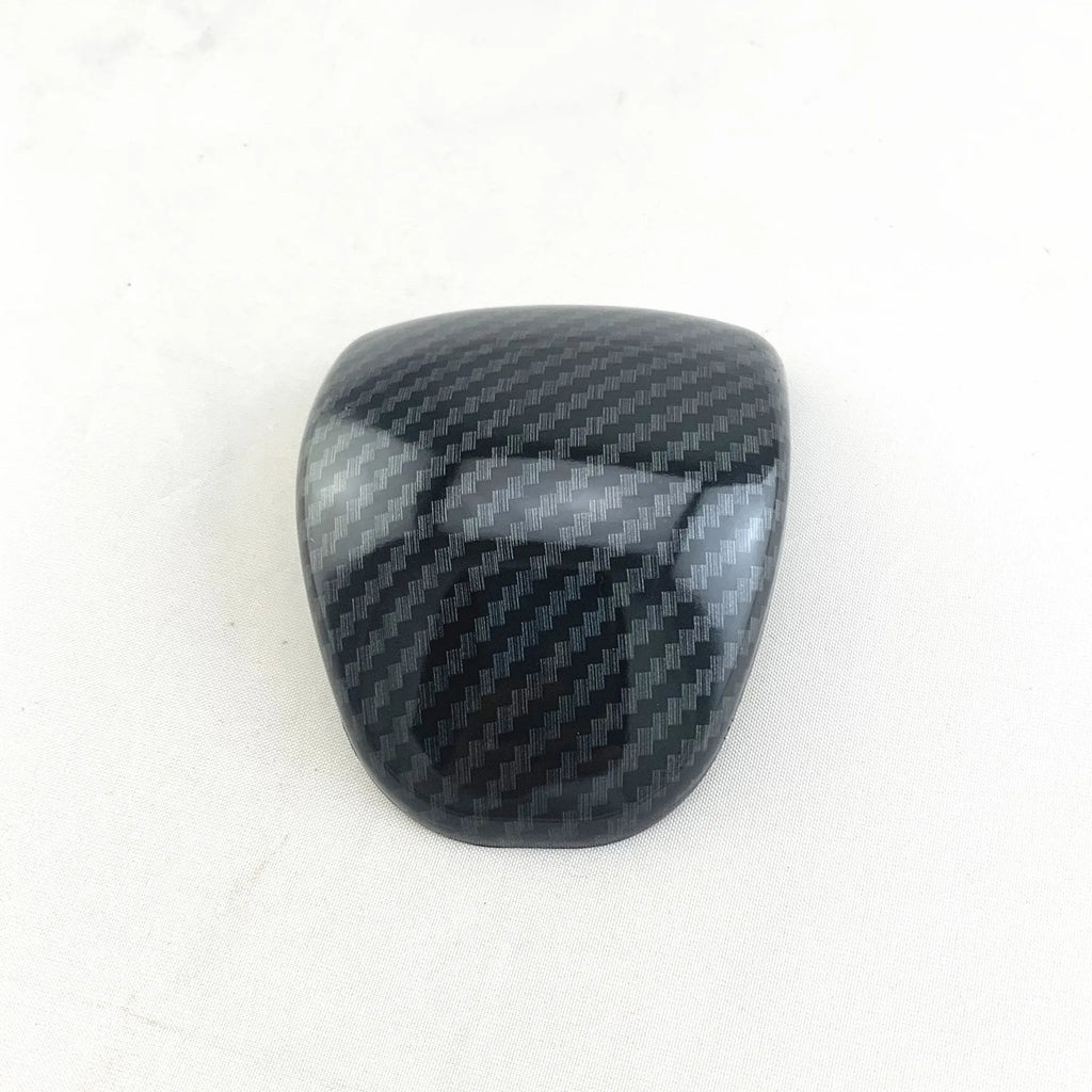 Black carbon fibre pattern gear shift cover for car dashboard and centre console