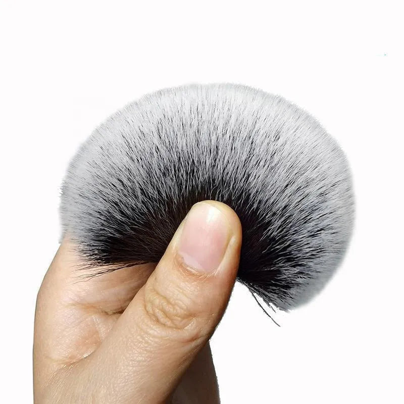 Black PP car detailing brush with pig hair bristles for interior cleaning