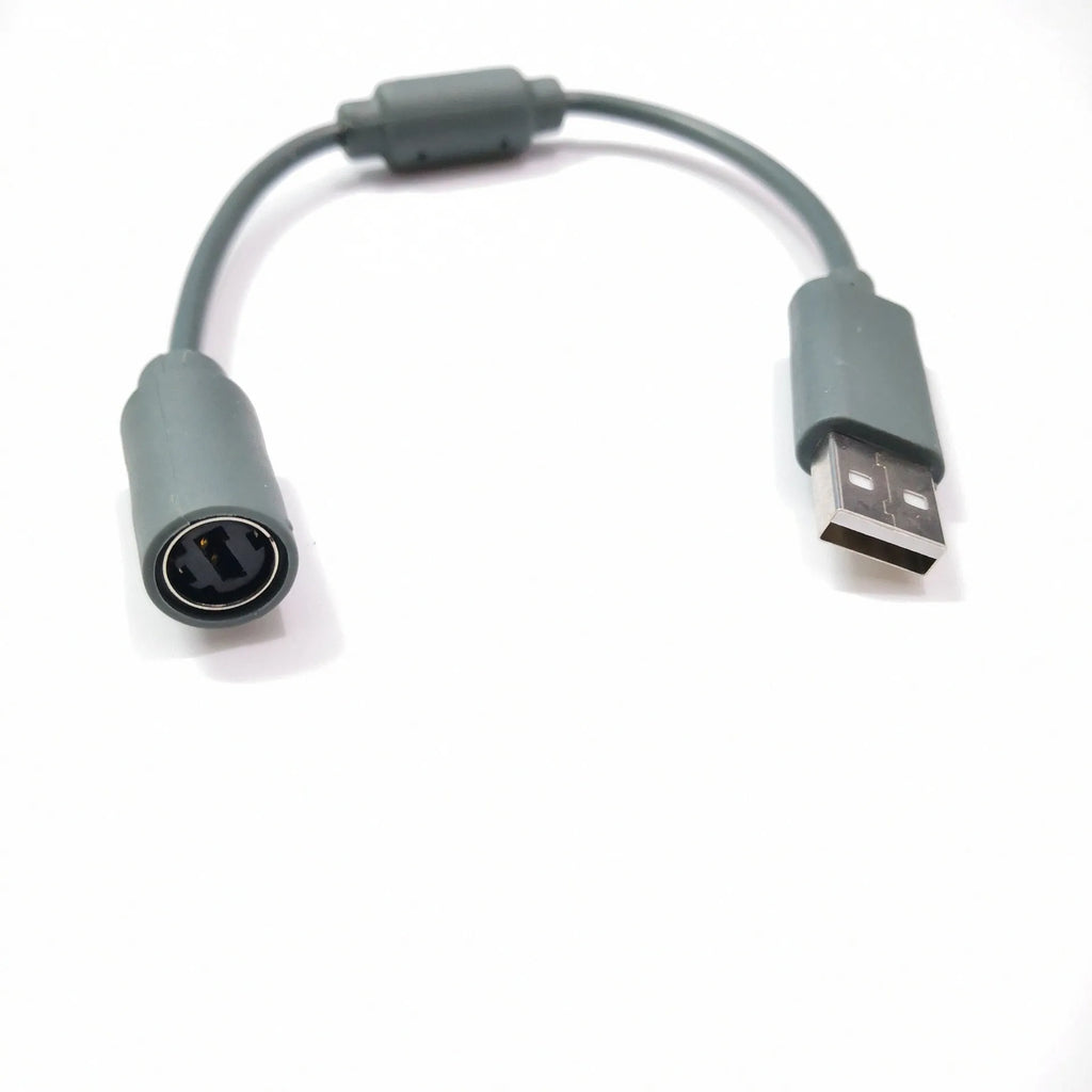 XBOX360 USB conversion wire made of PVC, 23cm length, black colour with controller connector