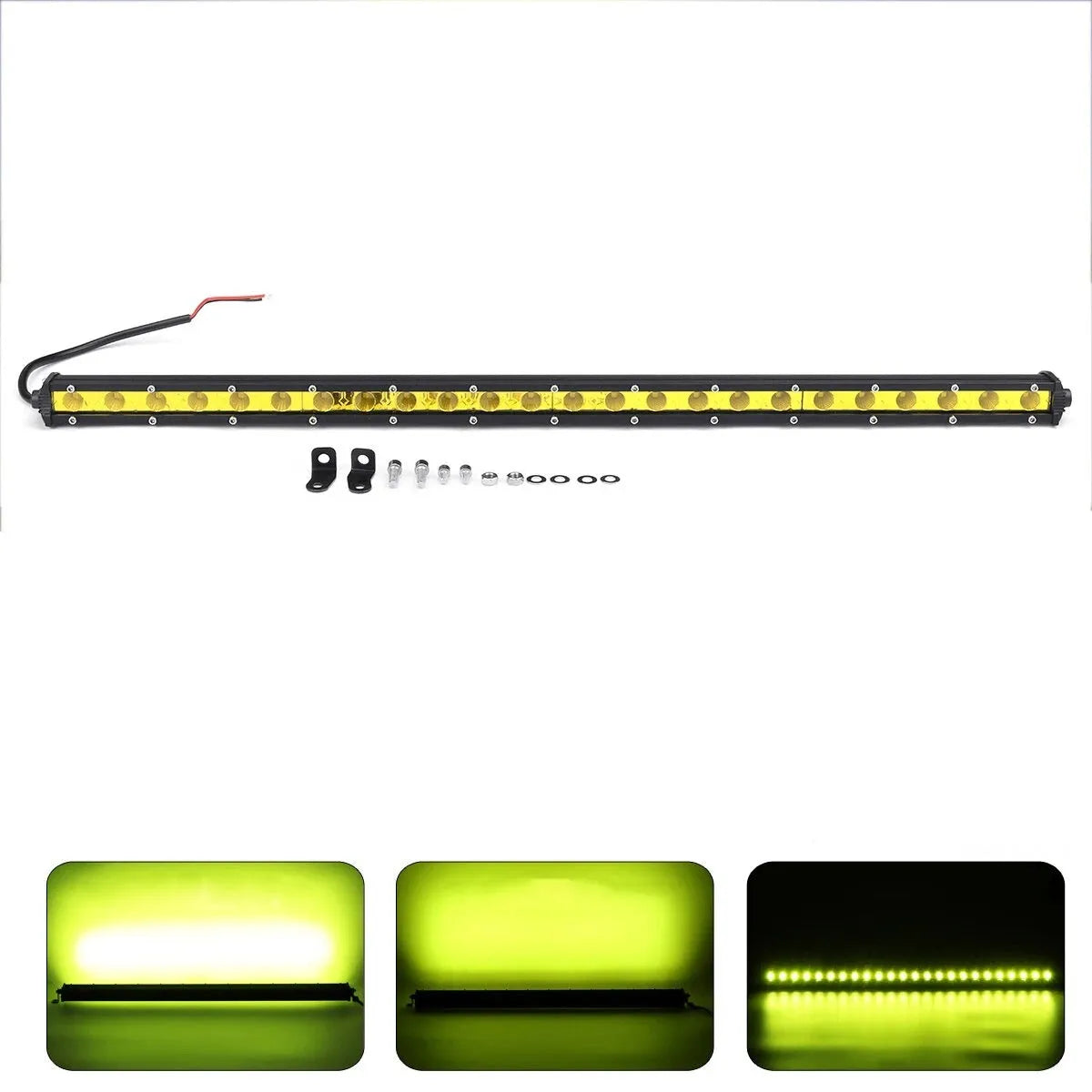 25 inch single row aluminium LED light bar for car or truck with mounting brackets