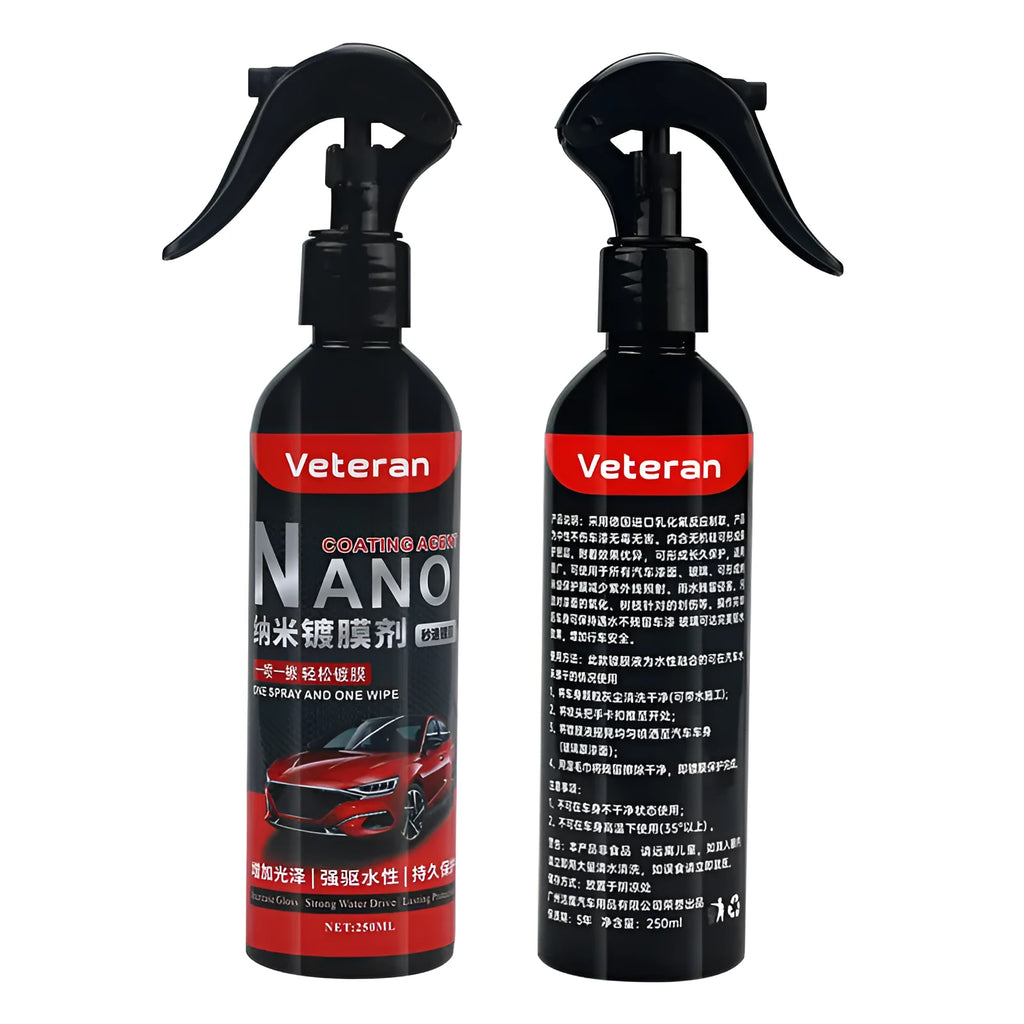 Automotive coating spray bottle in 250ml or 500ml size for car maintenance and protection