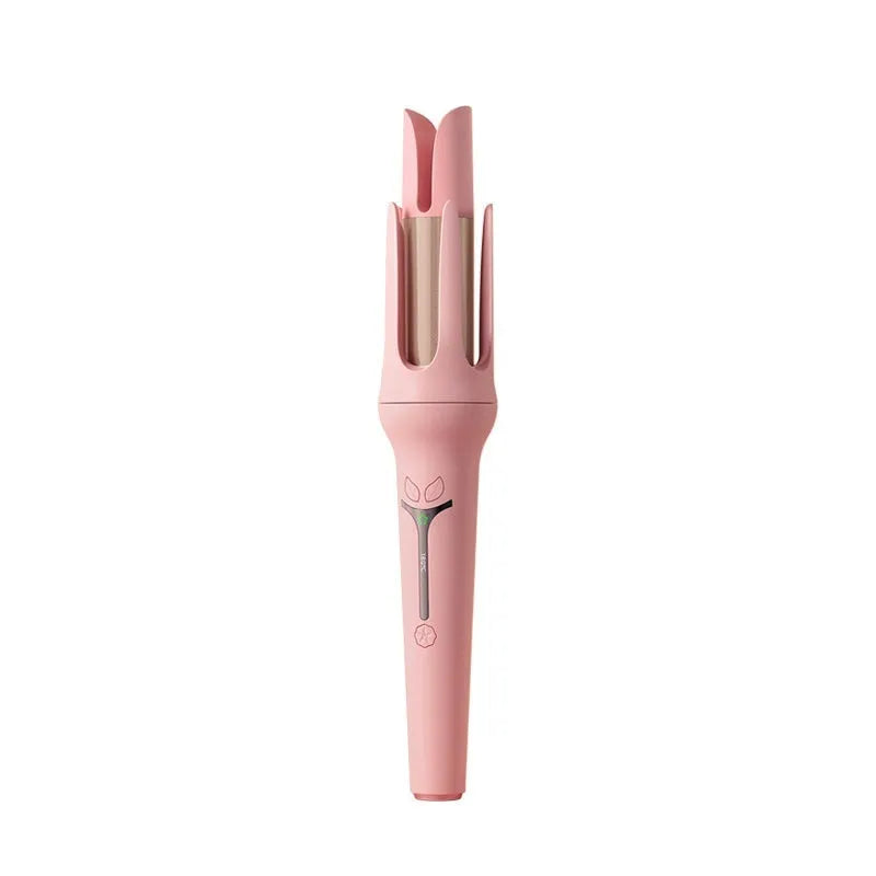 32mm automatic hair curler with anion technology in light purple colour with styling clips