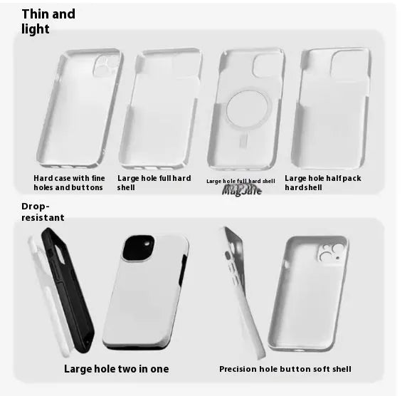 Retro art design hard shell iPhone case showing glossy and frosted finish options for iPhone protection