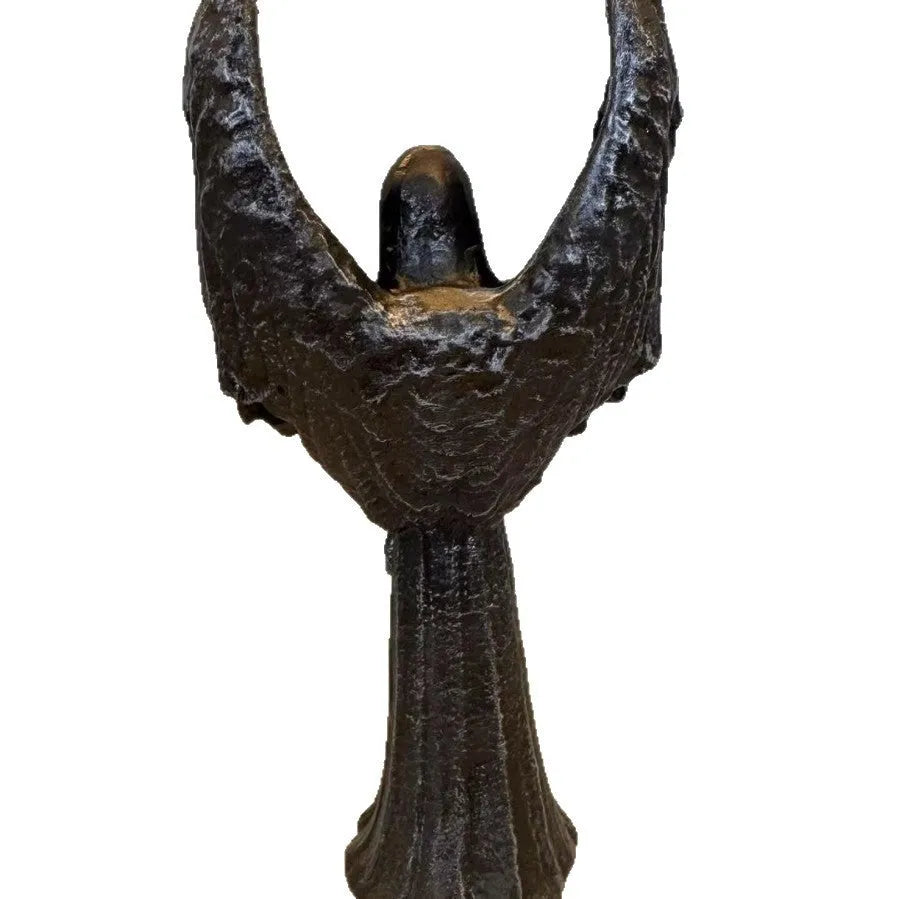 Dark angel resin statue ornament with Gothic style measuring 6.5x5x17cm