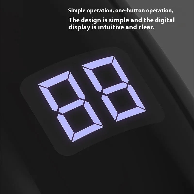 Rechargeable waterproof electric trimmer with digital display and ceramic blade, 139 x 45 x 36mm