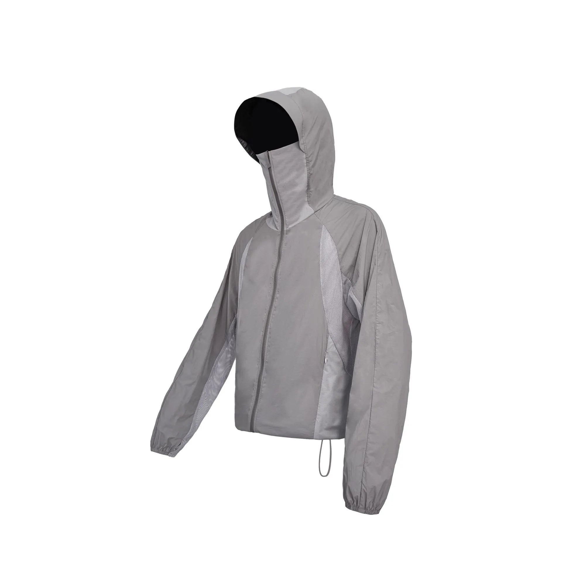 Mesh stitching thin UV protection sun protective clothes in desert brown, light grey, red, and blue colours