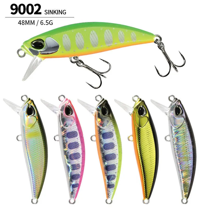 Japanese Submerged Mino soft plastic fishing lure, 48mm length, shown in one of fourteen available colours.