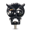 Motorcycle owl lens two colour spotlight LED auxiliary light white amber aluminium alloy compact