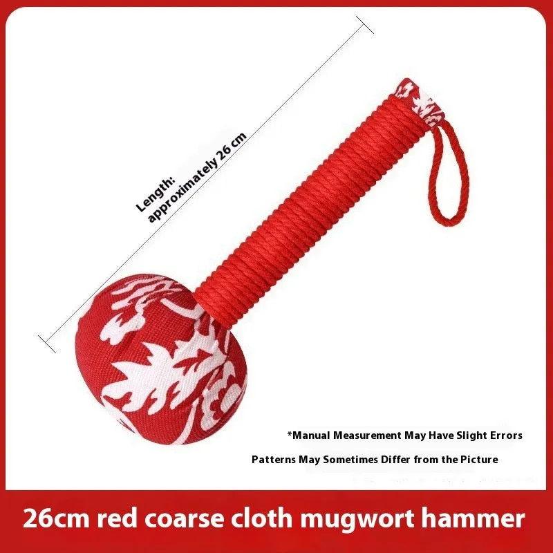 Argy wormwood massage hammer in green colour showing hand-held design for neck and shoulder massage