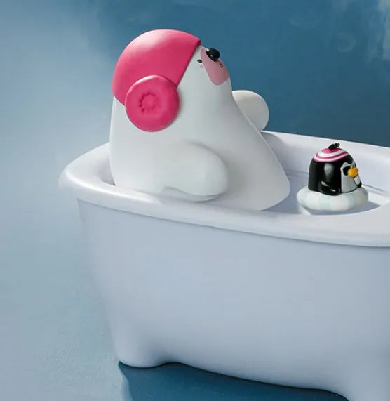 White polar bear shaped USB air humidifier with water tank and mist output