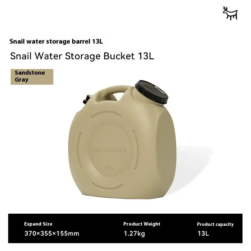 Green collapsible PP water storage tank with carry handle in 13L and 18L sizes.