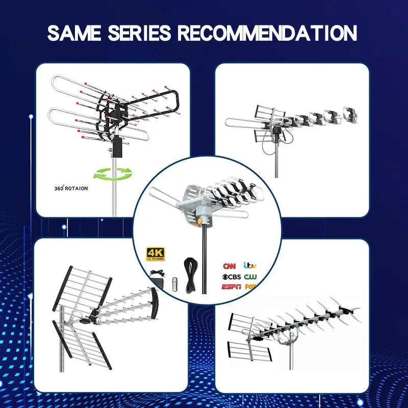 GR-1002 rotatable outdoor television antenna with adjustable direction for digital TV reception