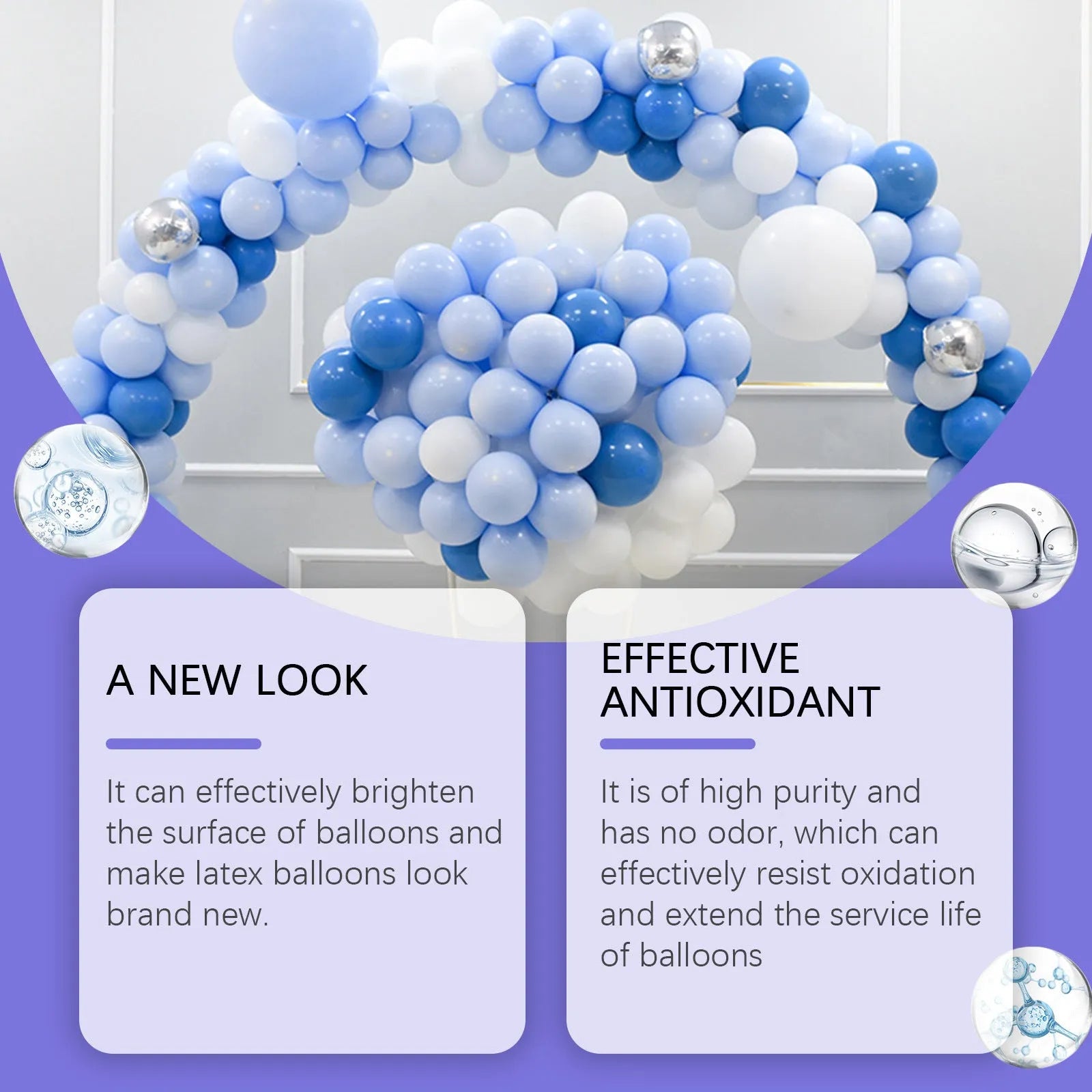 100ml balloon lustre spray canister with spray nozzle for shiny finish on balloon surfaces