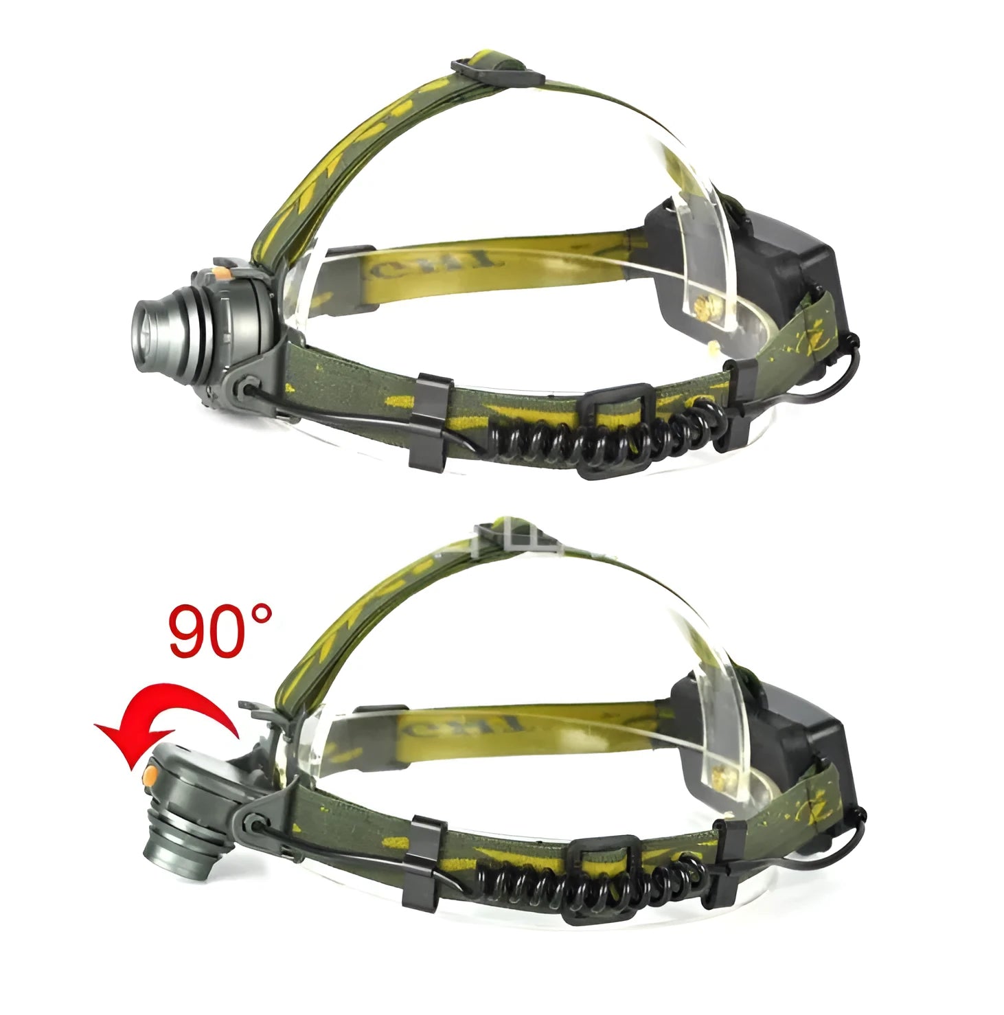 Aluminium alloy induction headlamp retractable fishing light for outdoor camping