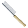 Wooden handle pet grooming comb for dogs and cats with round polished comb needles
