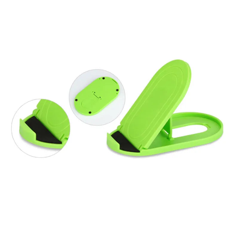 Plastic Lazy Bracket adjustable mobile phone stand in six colour options.
