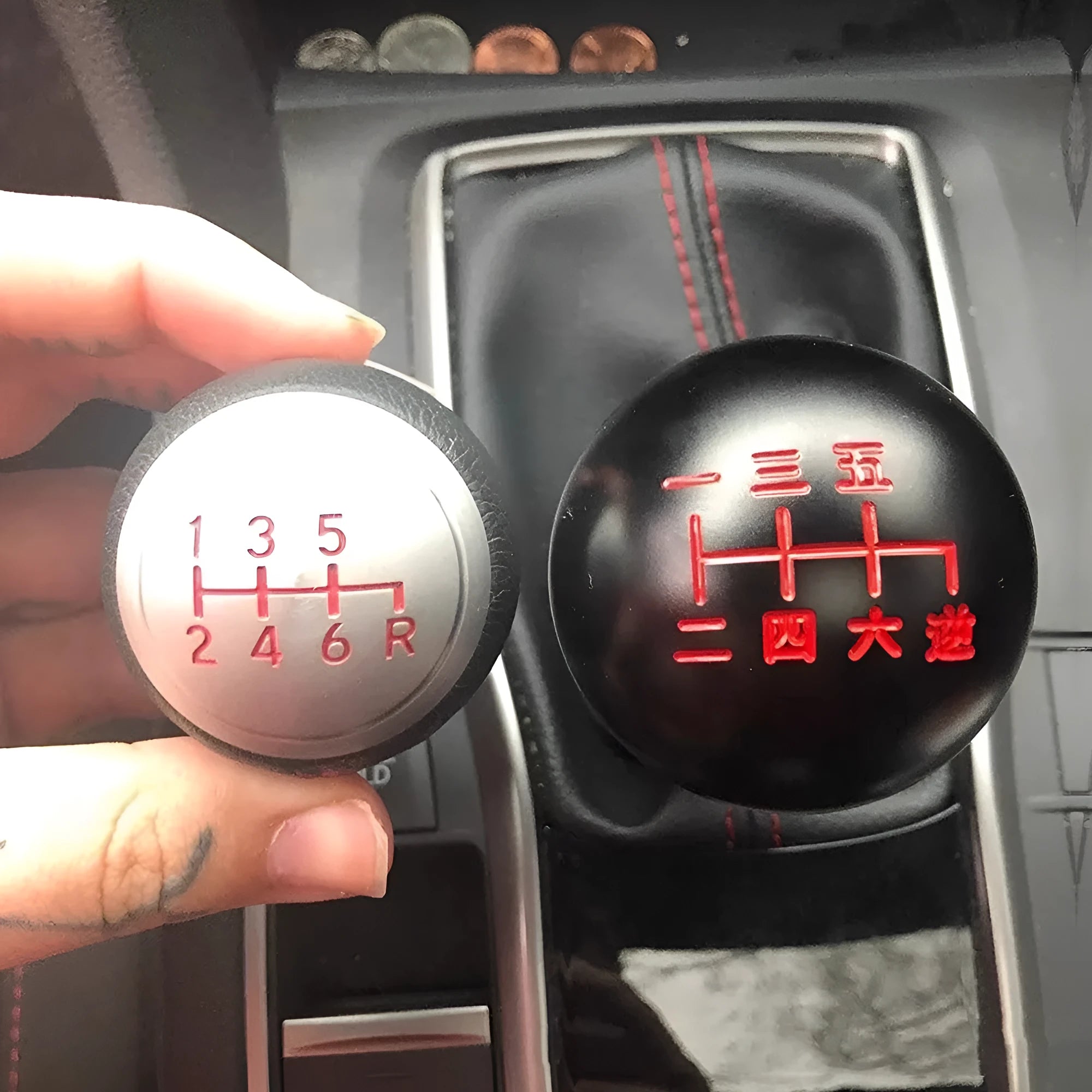 Aluminium alloy round gear head for car manual transmission with multiple colour options