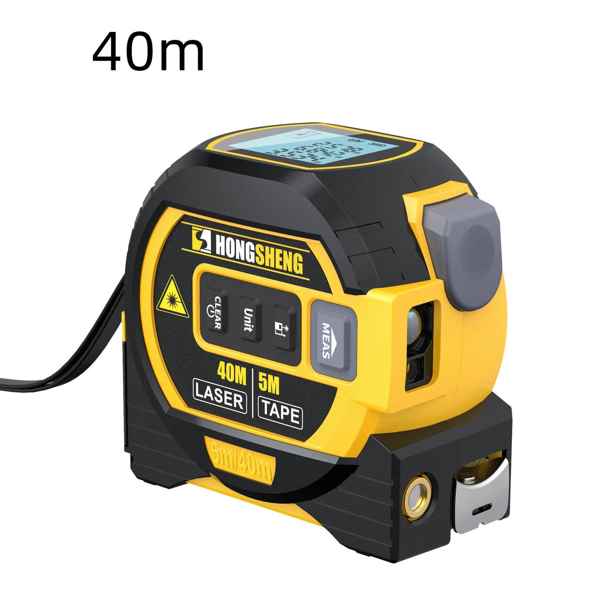 3 in 1 laser tape measure rangefinder with 5m tape ruler in blue for construction and DIY use