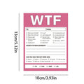 Colour-printed musical notes decorative paper card measuring 13 by 10 centimetres.