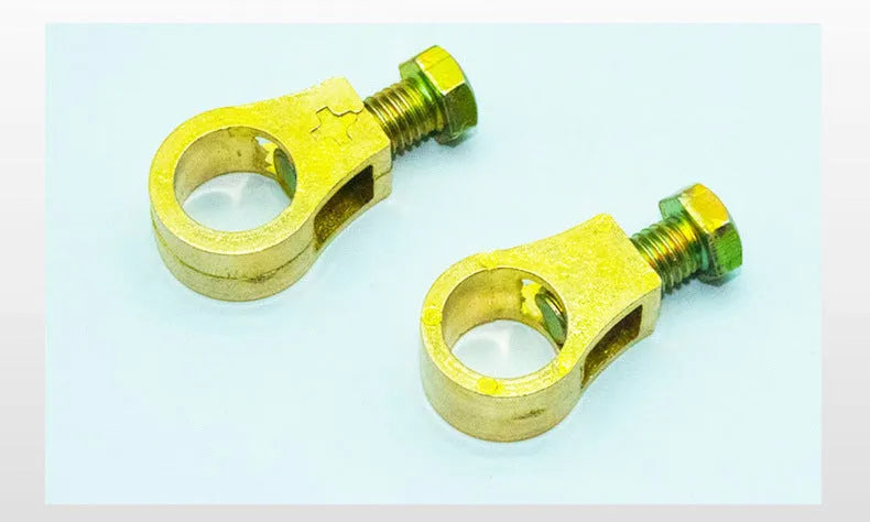 Copper battery terminal clamp for car battery connections