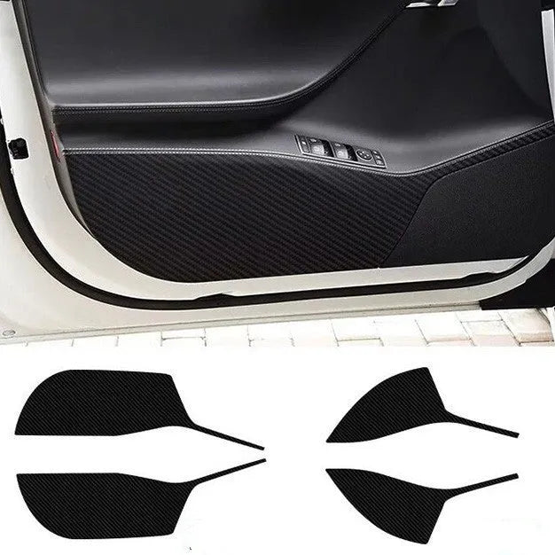 Carbon fibre textured protective film for Tesla Model S front and rear interior door panels