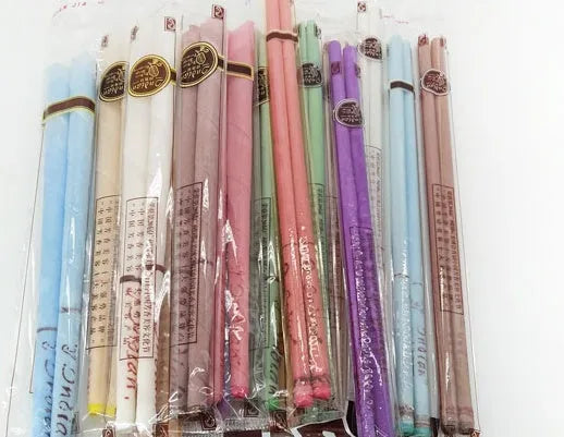 Beeswax Ear Candle Sticks for Ear Therapy Scented Aroma Ear Candles for Ear Cleanliness Lymph Circulation Skull Pressure Relief Blue Coffee Green Orange Purple Rose Red White Yellow Colour Options