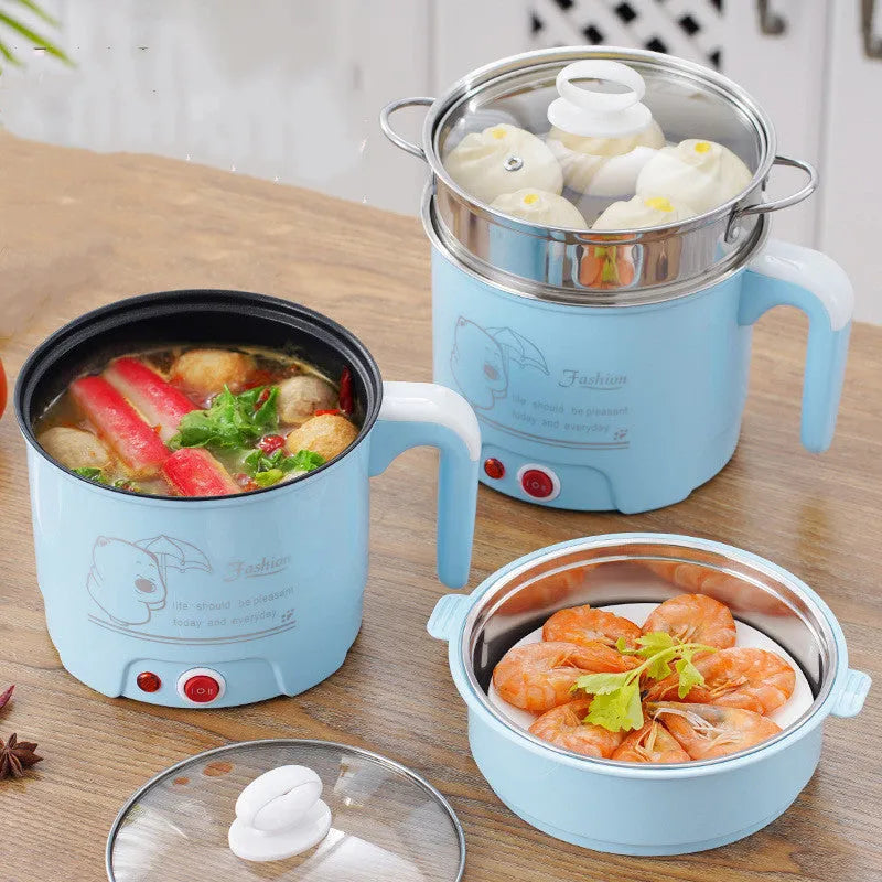 1.8L multifunction electric cooker with stainless steel liner, EU plug, steam fry hot pot function for students