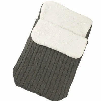 Winter baby stroller sleeping bag with lamb cashmere lining and cotton wool filling in envelope design