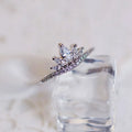 Fashion personality diamond inlaid crown exaggerated women's ring in rose gold 16mm copper electroplated