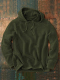 Loose fashion hooded sweatshirt in polyester fibre, long sleeve pullover, available in multiple colours, spring autumn wear