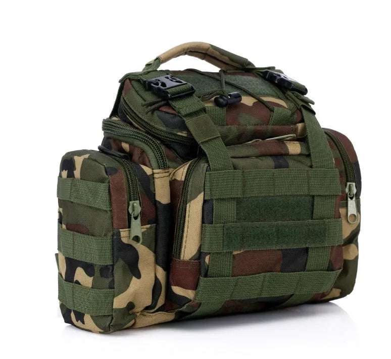 Fishing bag 600D Oxford cloth 15L multi-function in black 30x18x20 cm