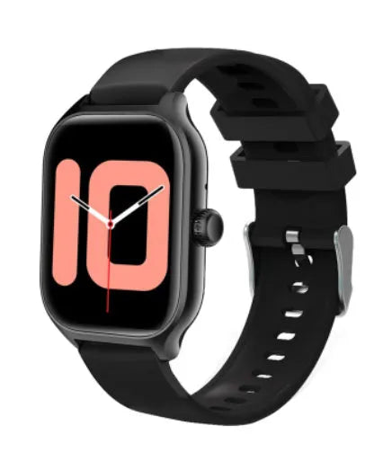 Bluetooth smart watch with touch screen displaying heart rate and activity metrics