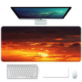 Creative student desktop notebook keyboard mouse pad with non-slip rubber base and cloth surface