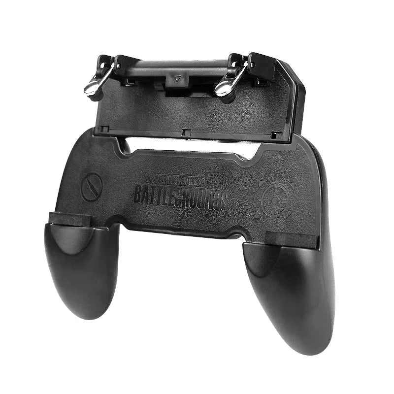 Mobile phone gaming handle with ergonomic grips in black colour