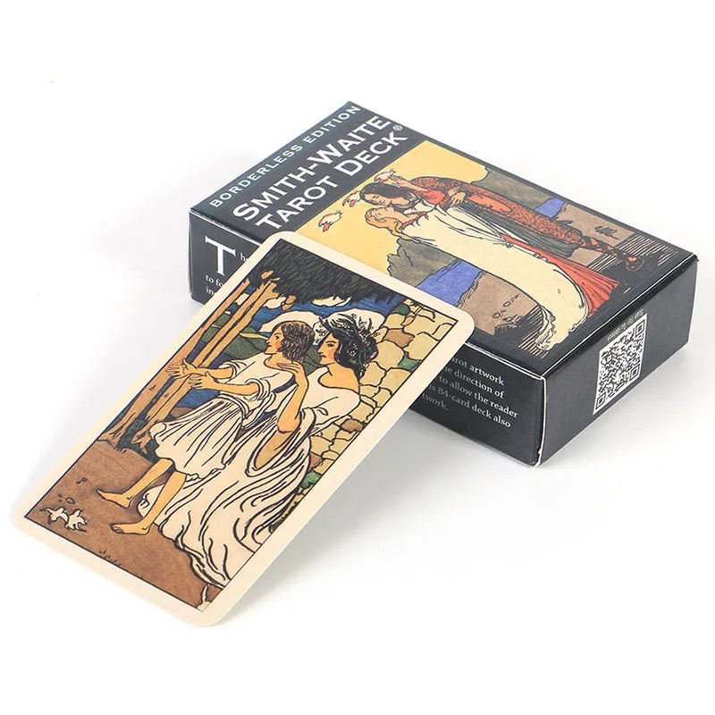 Borderless Waite Tarot card deck 78 cards in compact box coated paper
